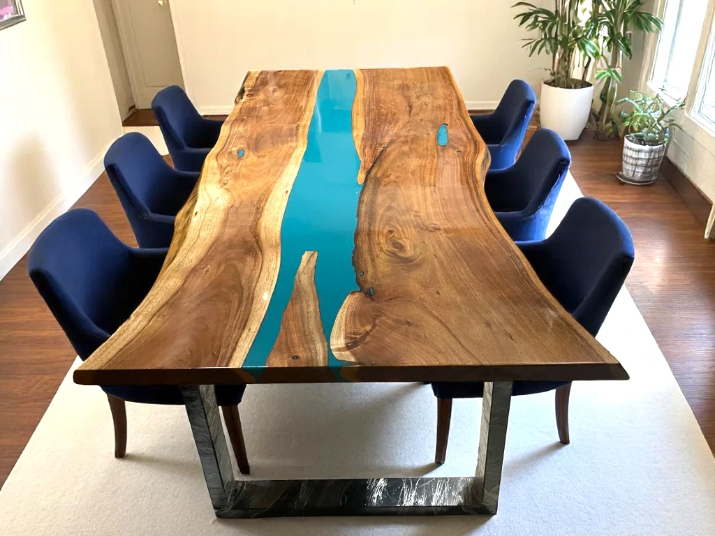 Epoxy Resin Live Edge Wood Countertops for Bar & Kitchen
